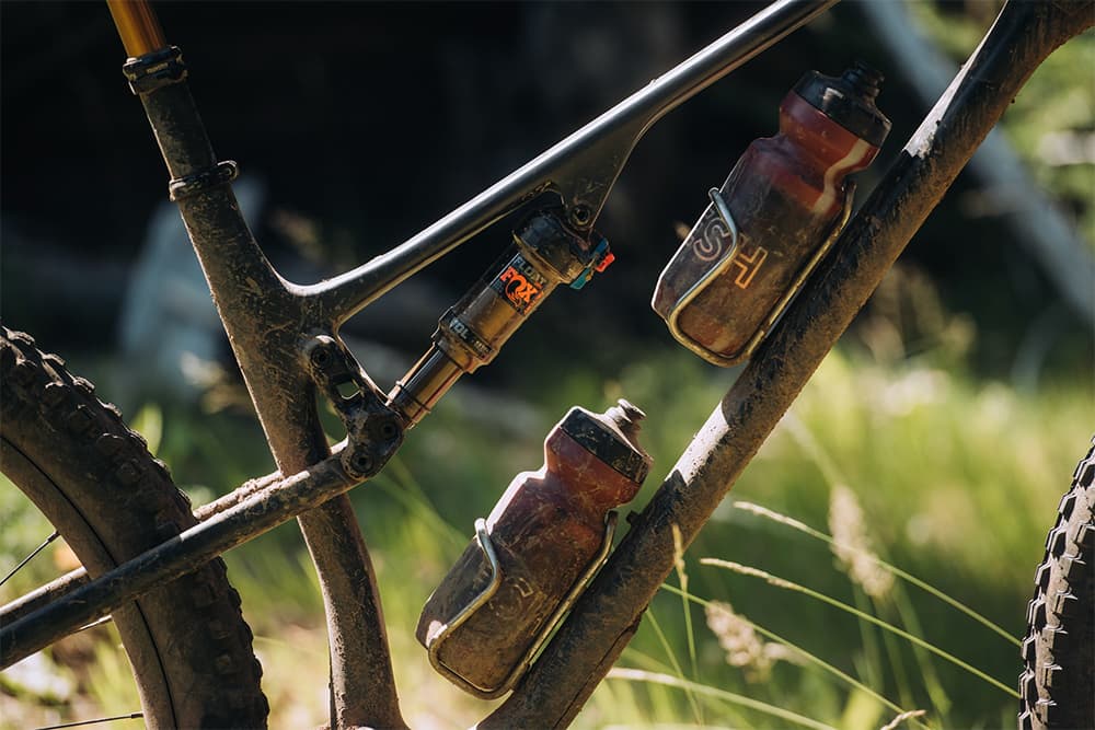 Muddy Mountain Bike with bike accessories Muddy Mountain Bike with bike accessories